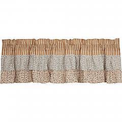 Elegant Gold Ruffled Valance for Cottage Charm
