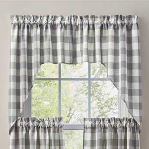 Wicklow Check Swag Curtain - Fresh Window Decor