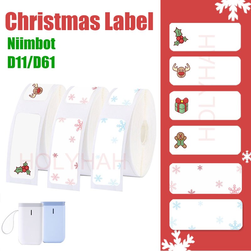 Festive Christmas Thermal Label Stickers - Limited Edition