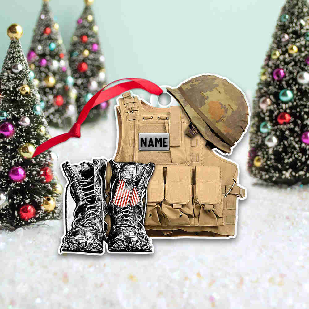 Customizable Military Veteran Acrylic Ornament