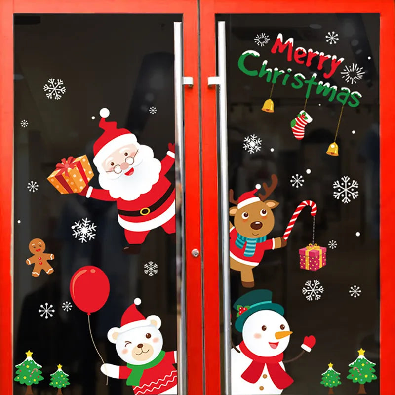 2024 Festive Christmas Window Sticker Set
