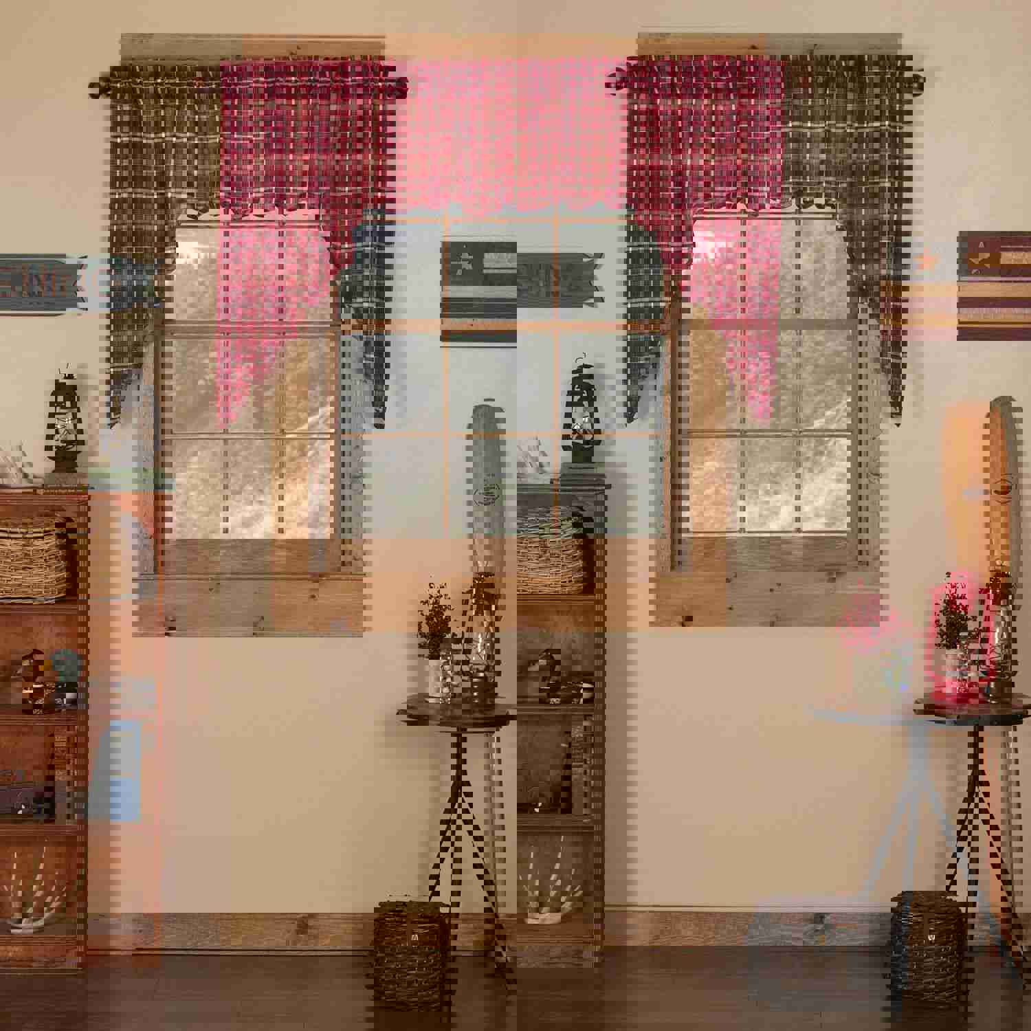 Braxton Scalloped Lined Swag Curtains - Classic Country Style