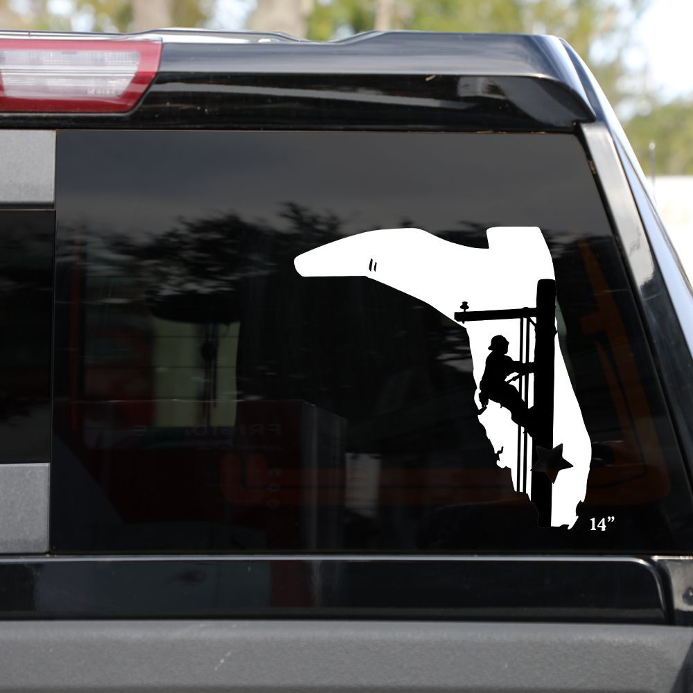 Lineman Boot Vinyl Decal - Eye-catching Design