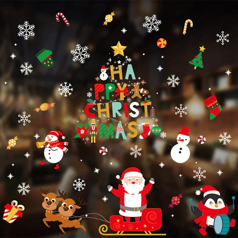 2024 Festive Christmas Window Sticker Set