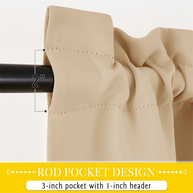 Elegant Window Swag Valances with Rod Pocket for Privacy and Style