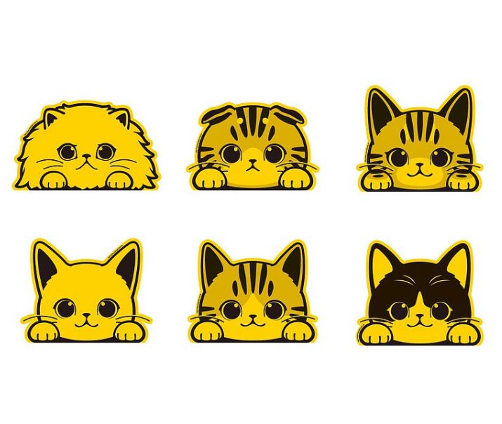 Vitality Creative Cat Series Car Stickers - Waterproof, Durable, and Eye-Catching