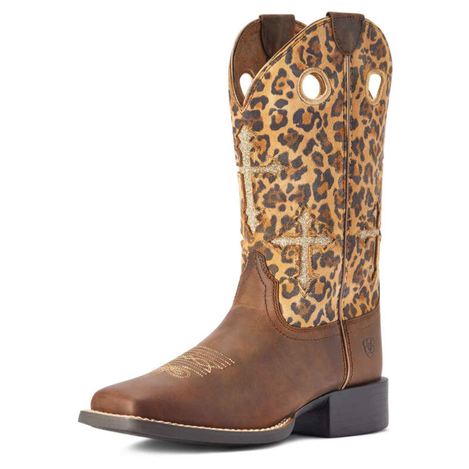 Ariat Women's Round Up Crossroads Western Boot - Distressed Tan