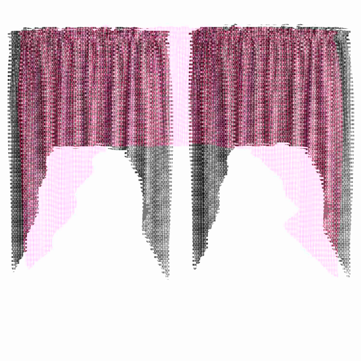 Cotton Gingham Swag Valance with Checkered Print