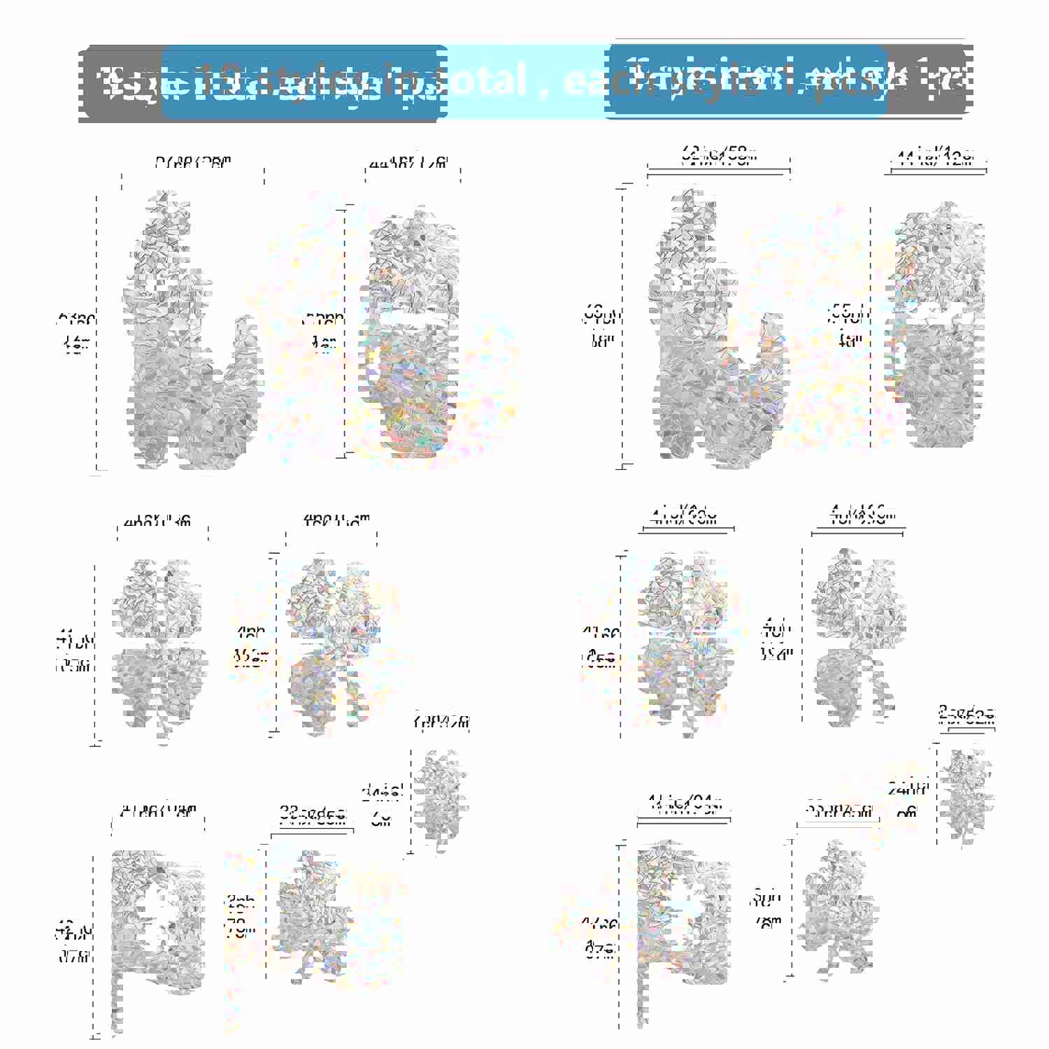 Craspire 19Pcs Decorative Window Film Sticker Set