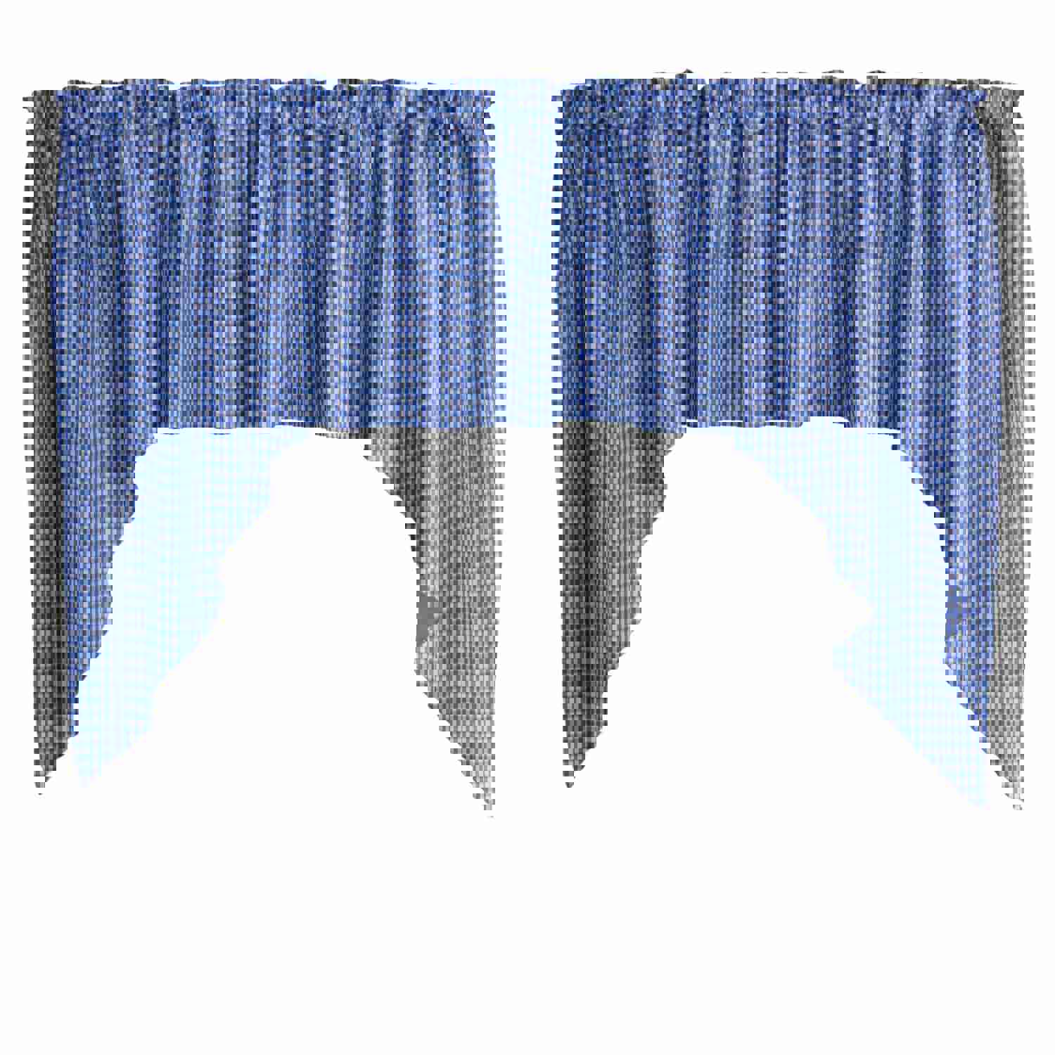 Cotton Gingham Swag Valance with Checkered Print