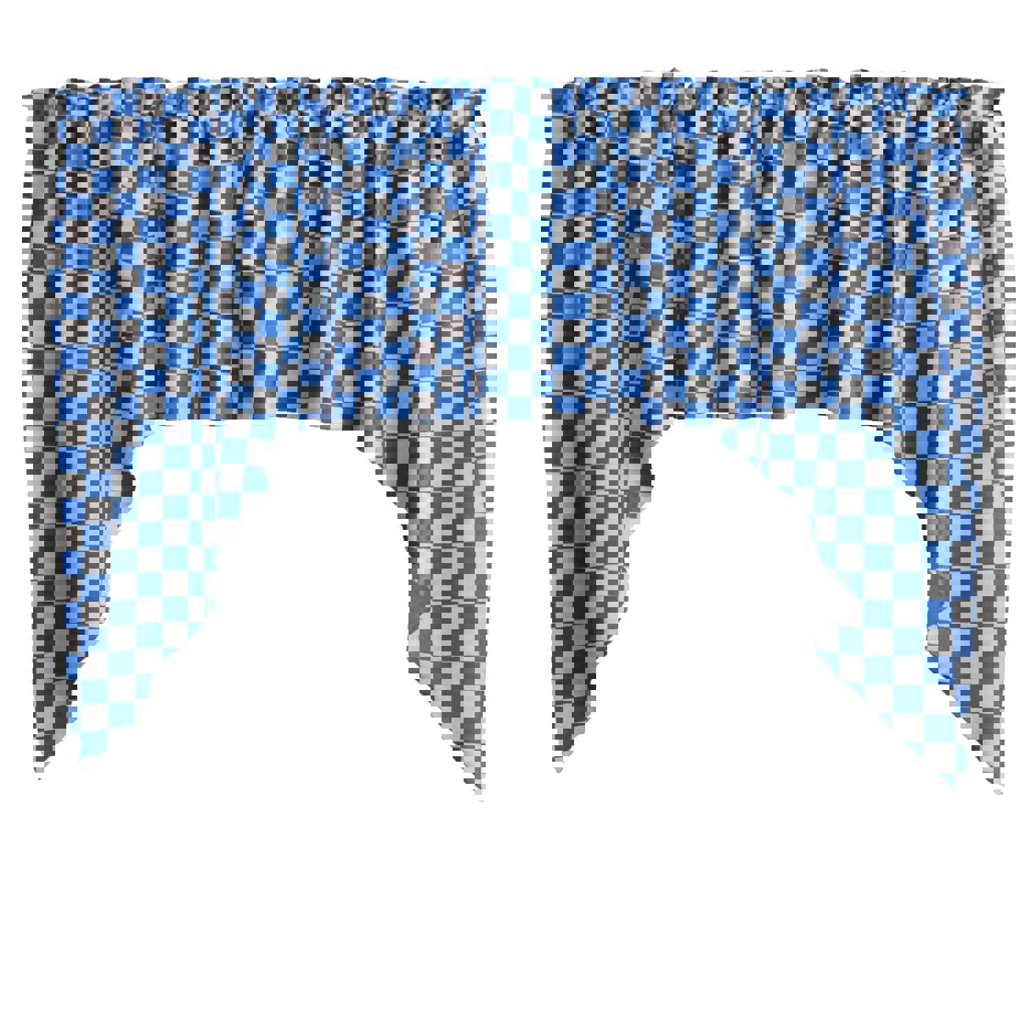 Cotton Racecar Checkerboard Valance with Swag Ends