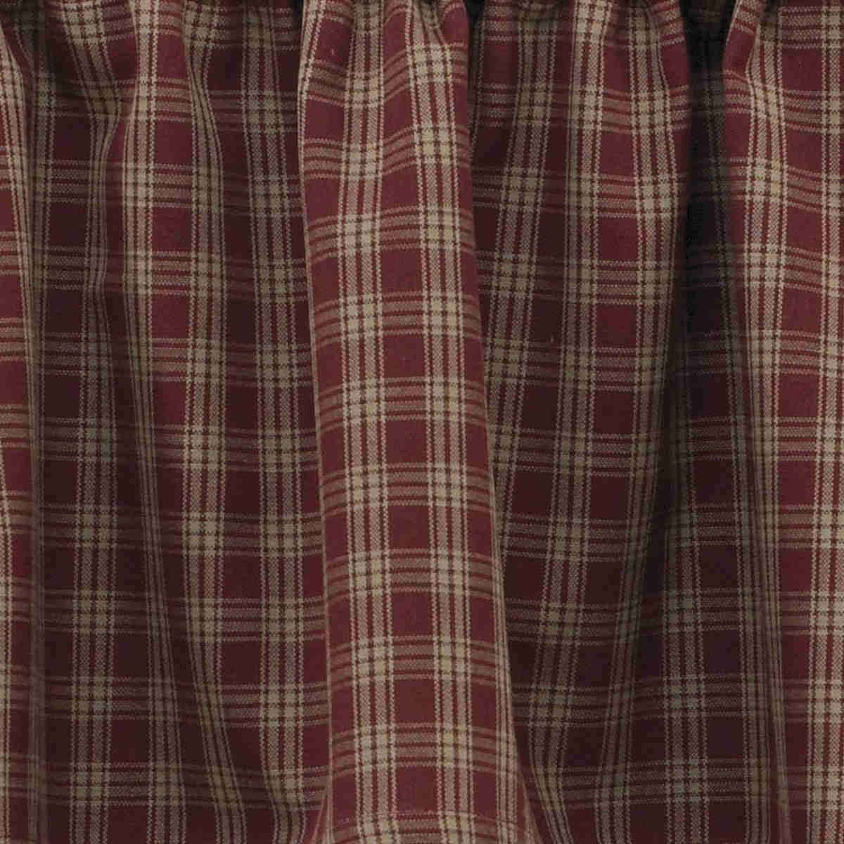 Park Sturbridge Wine Plaid Curtains and Tabletop Collection