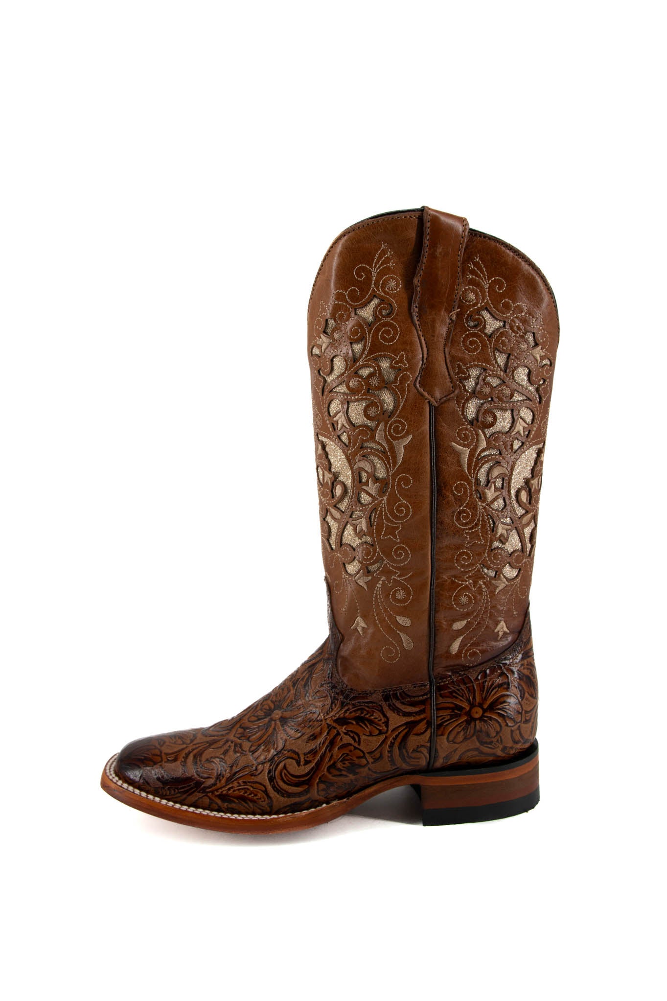 Alma Flor De Luz Women's Square Toe Cowgirl Boots