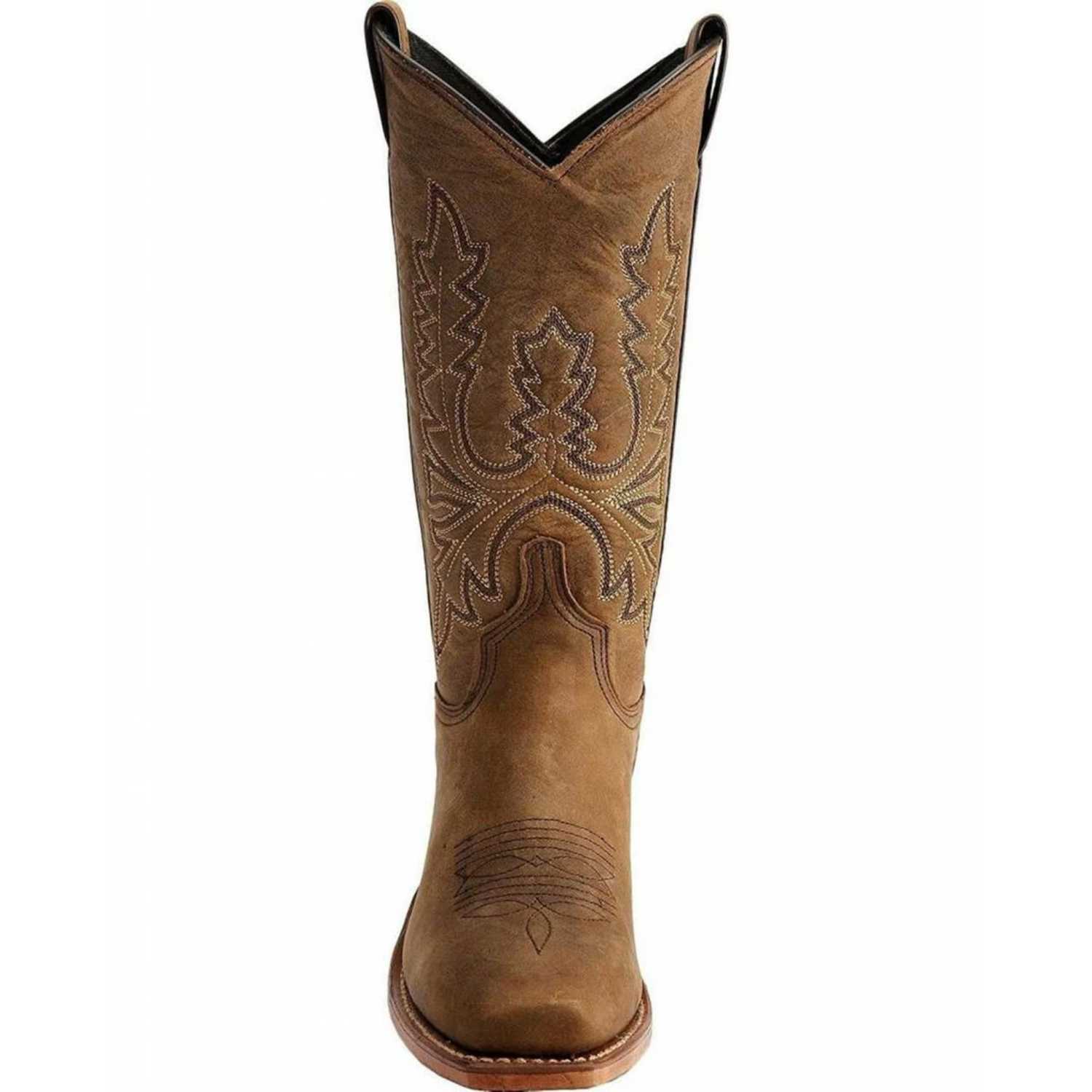 Abilene Women's 11 Inch Square Toe Western Boots - Olive Brown