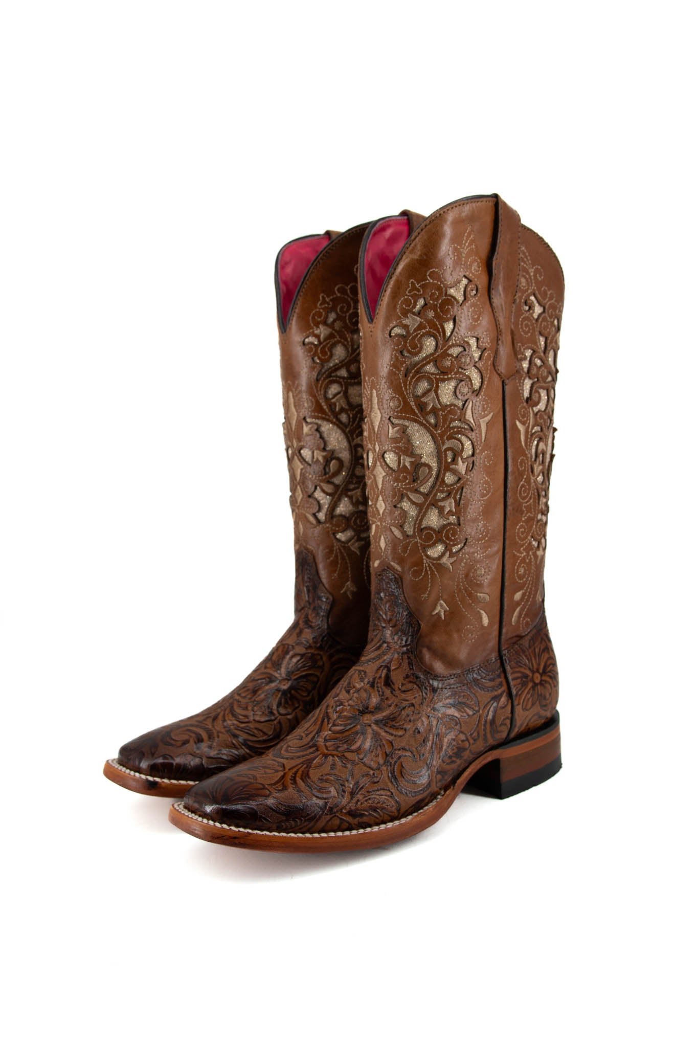 Alma Flor De Luz Women's Square Toe Cowgirl Boots