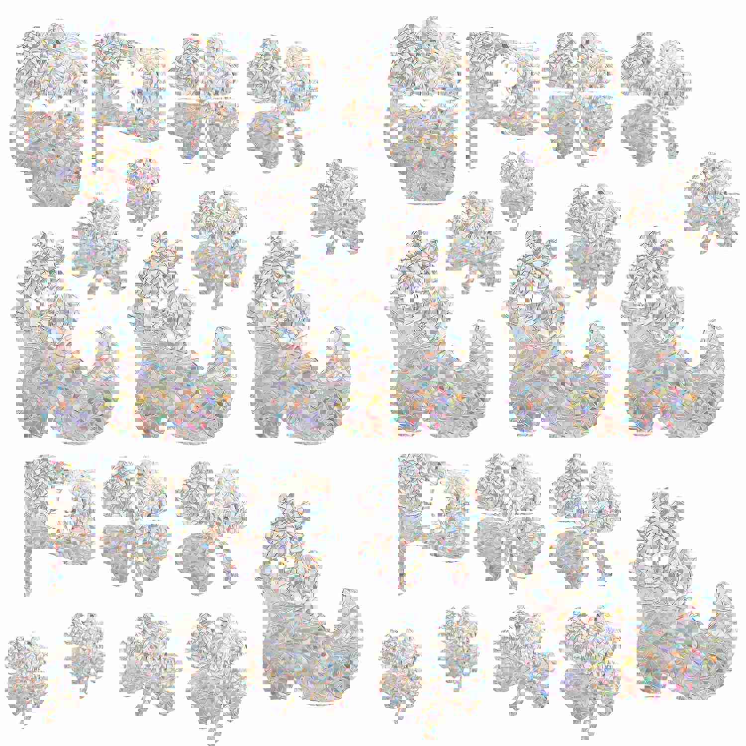 Craspire 19Pcs Decorative Window Film Sticker Set