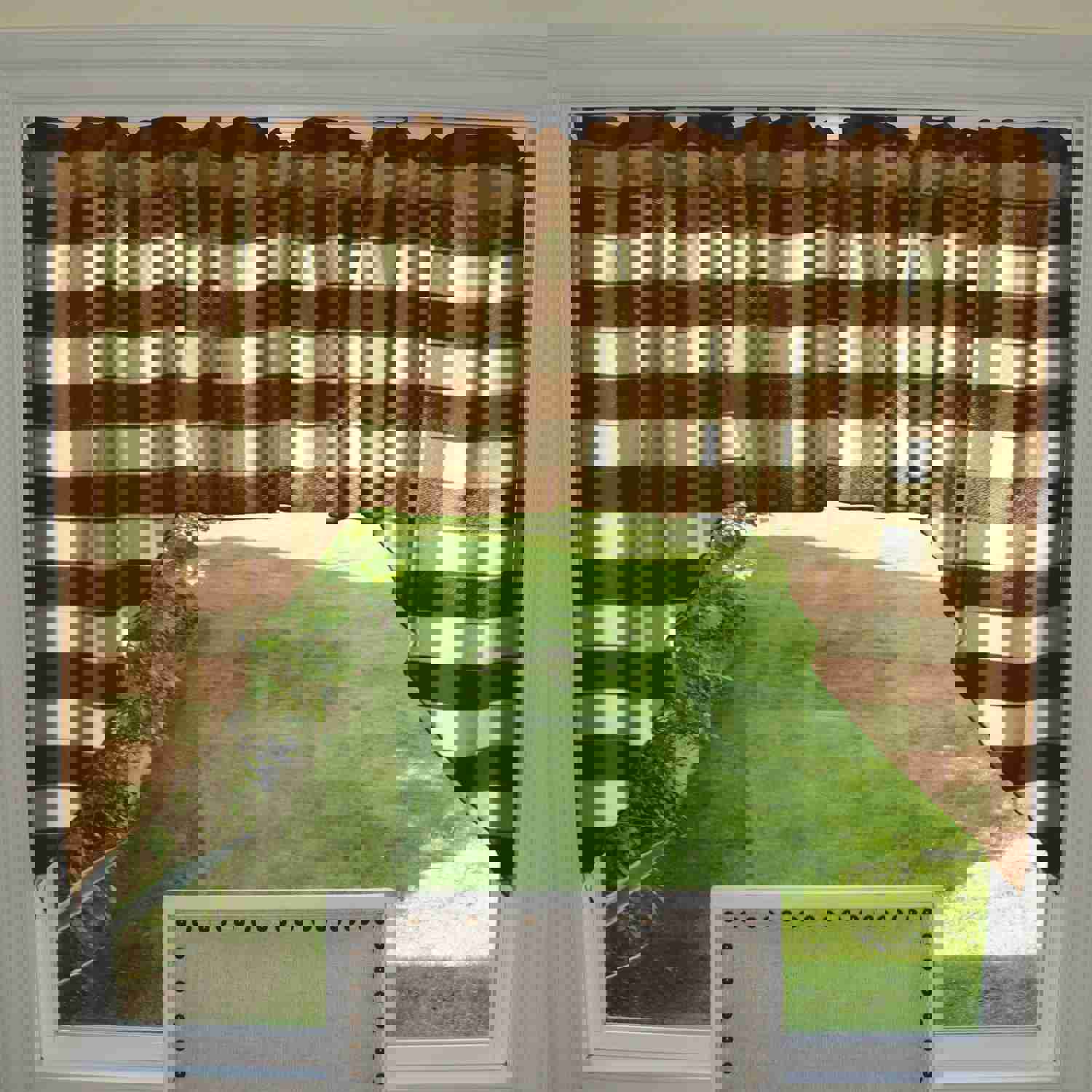 Buffalo Check Poplin Swag Window Valance Set, 72" Wide x 36" Tall