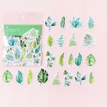 45pcs Vibrant Flower Stickers Set for Creative Journaling and Scrapbooking
