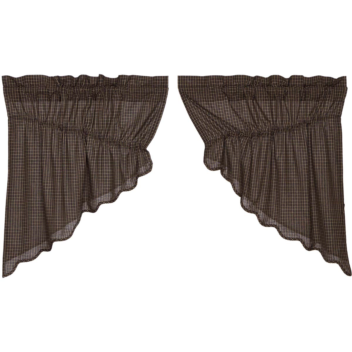 Rustic Charm Window Swag Set, Kettle Grove Plaid