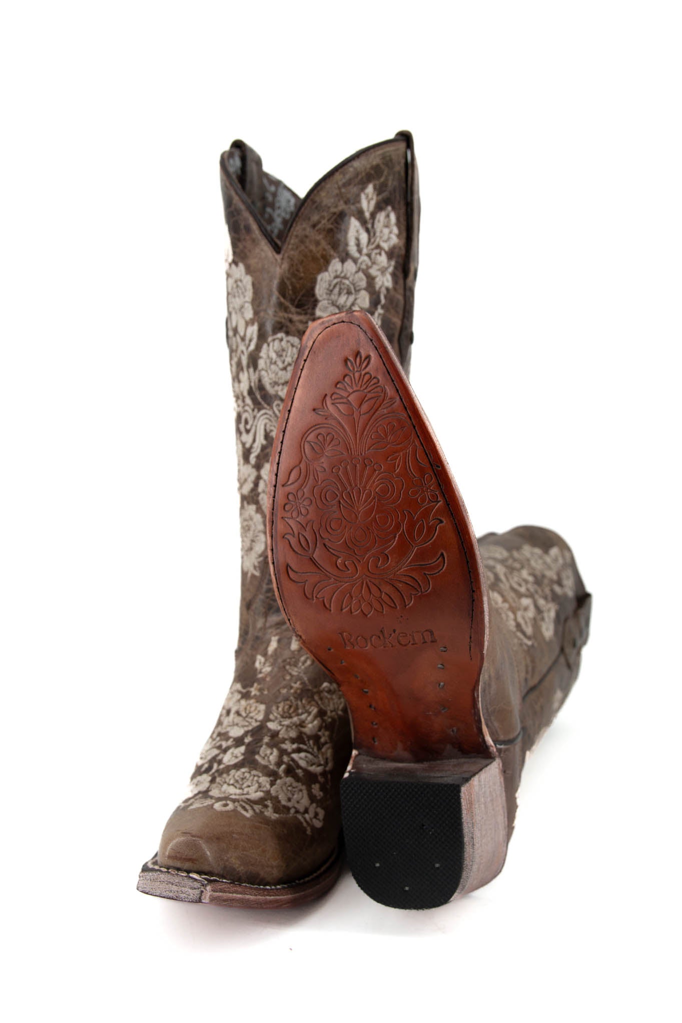 619 - Maricela Crater Cafe Snip Toe Cowgirl Boot