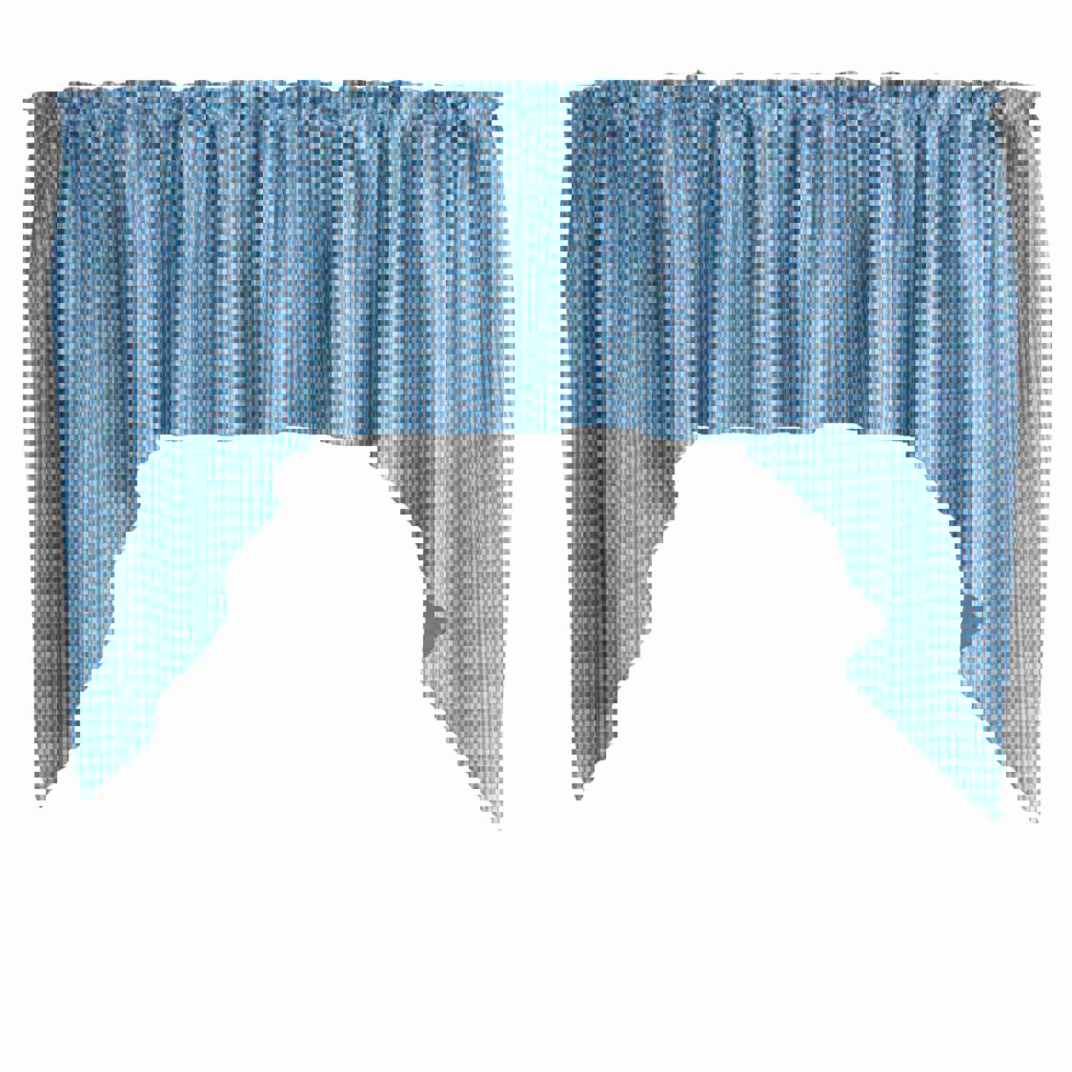 Cotton Gingham Swag Valance with Checkered Print