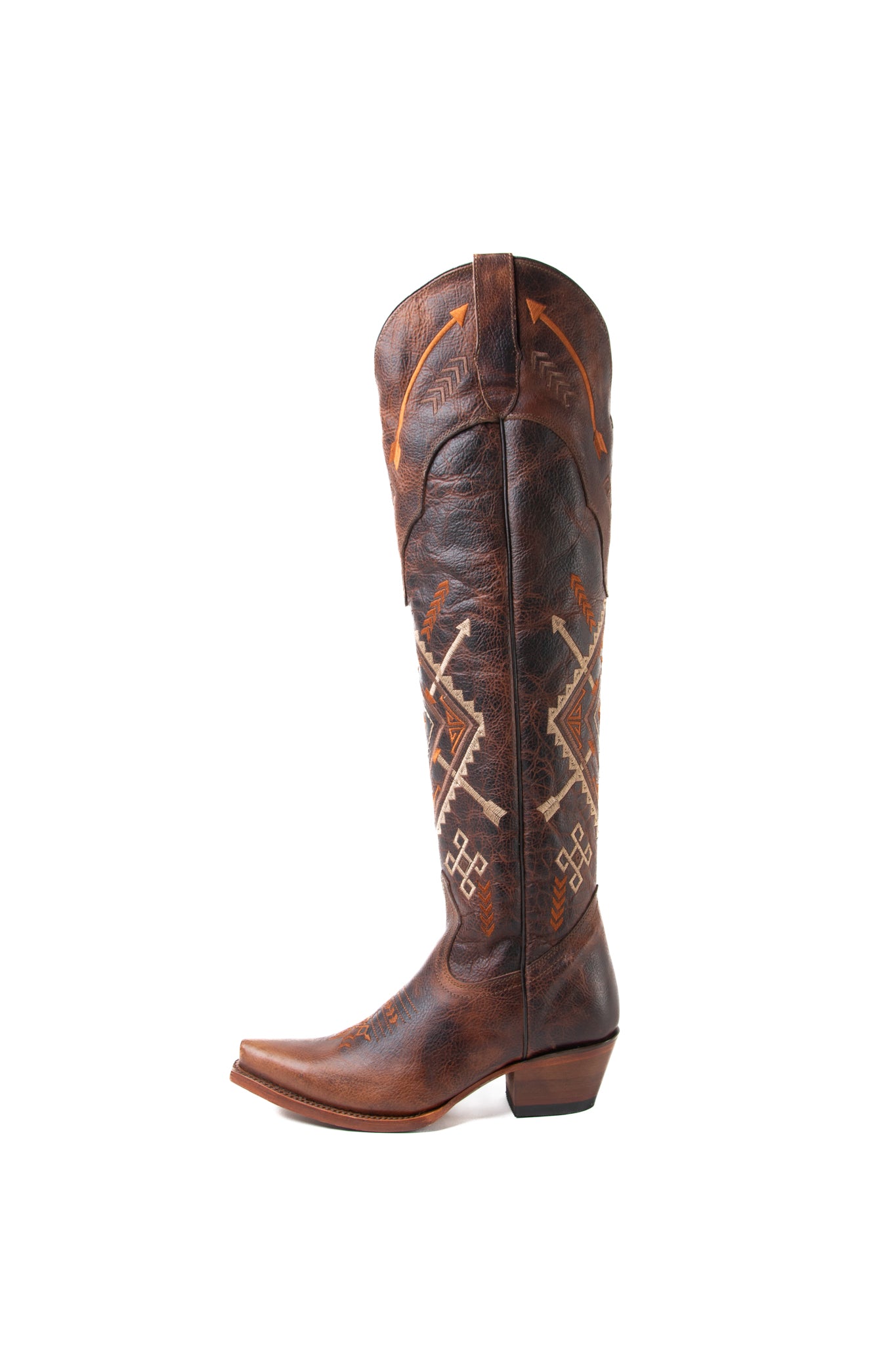 The Itzel Arona XL Cowgirl Boots - Embroidered Leather Western Style