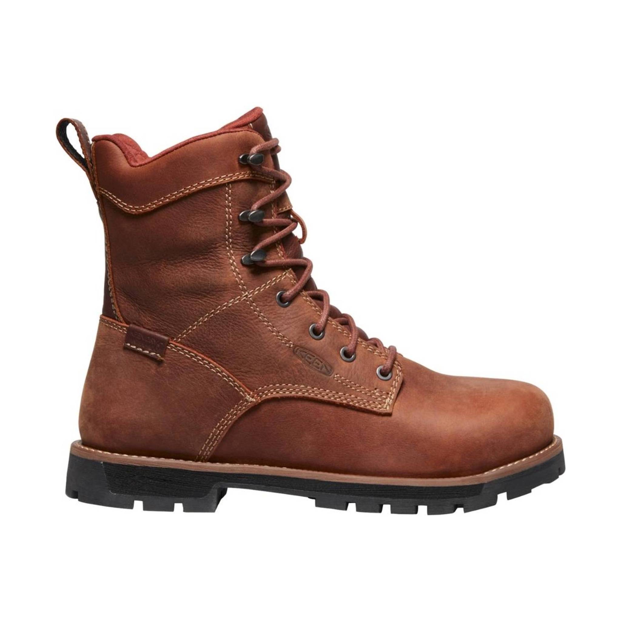 KEEN Utility Women's Seattle 8" Waterproof Aluminum Toe Work Boot - Gingerbread/Black