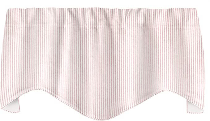 Elegant Pink Striped Valances - Perfect for Kitchen, Nursery, and Girls' Rooms