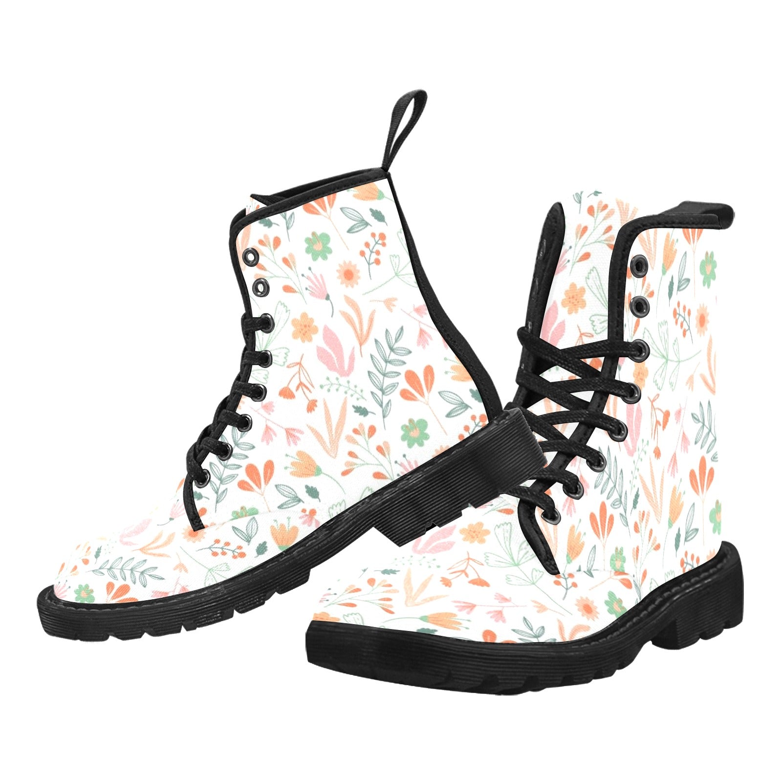 Women's Military-Inspired Vegan Canvas Combat Boots