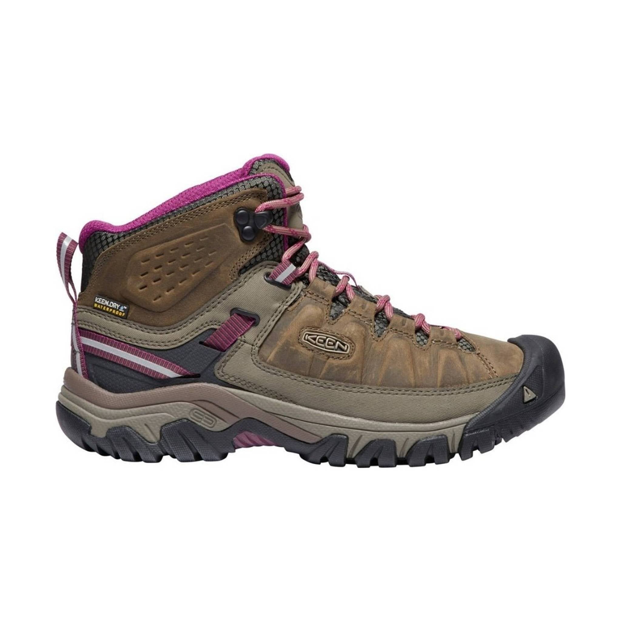 KEEN Women's Targhee III Mid Waterproof Hiking Boots - Weiss/Boysenberry