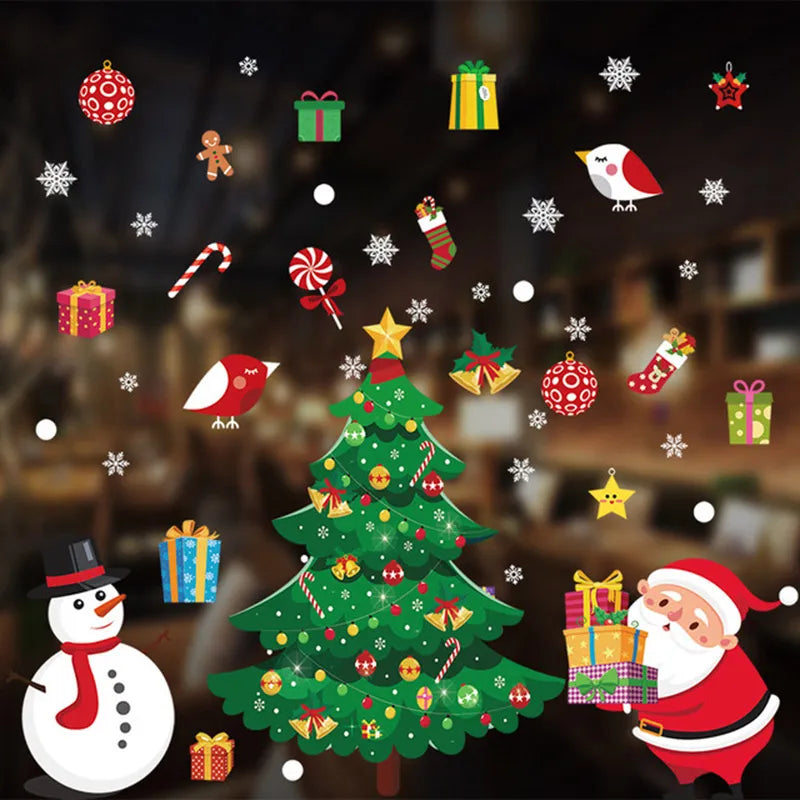 2024 Festive Christmas Window Sticker Set