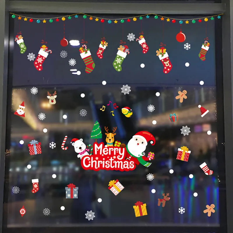2024 Festive Christmas Window Sticker Set
