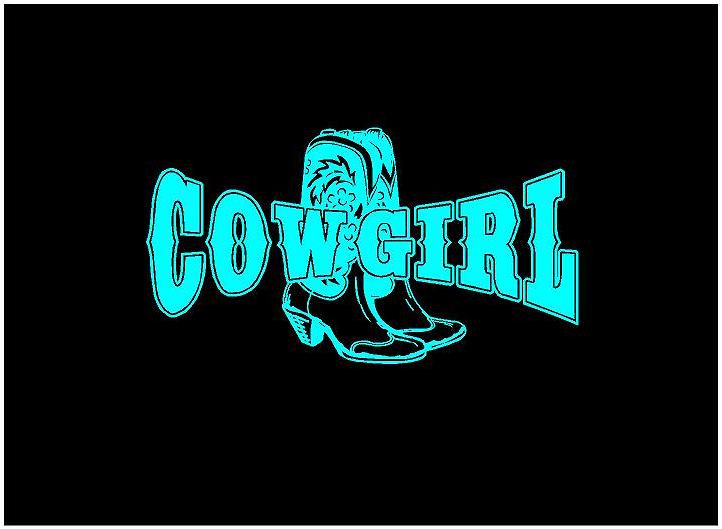 Custom Cowgirl Boots Western Vinyl Car Window Decal