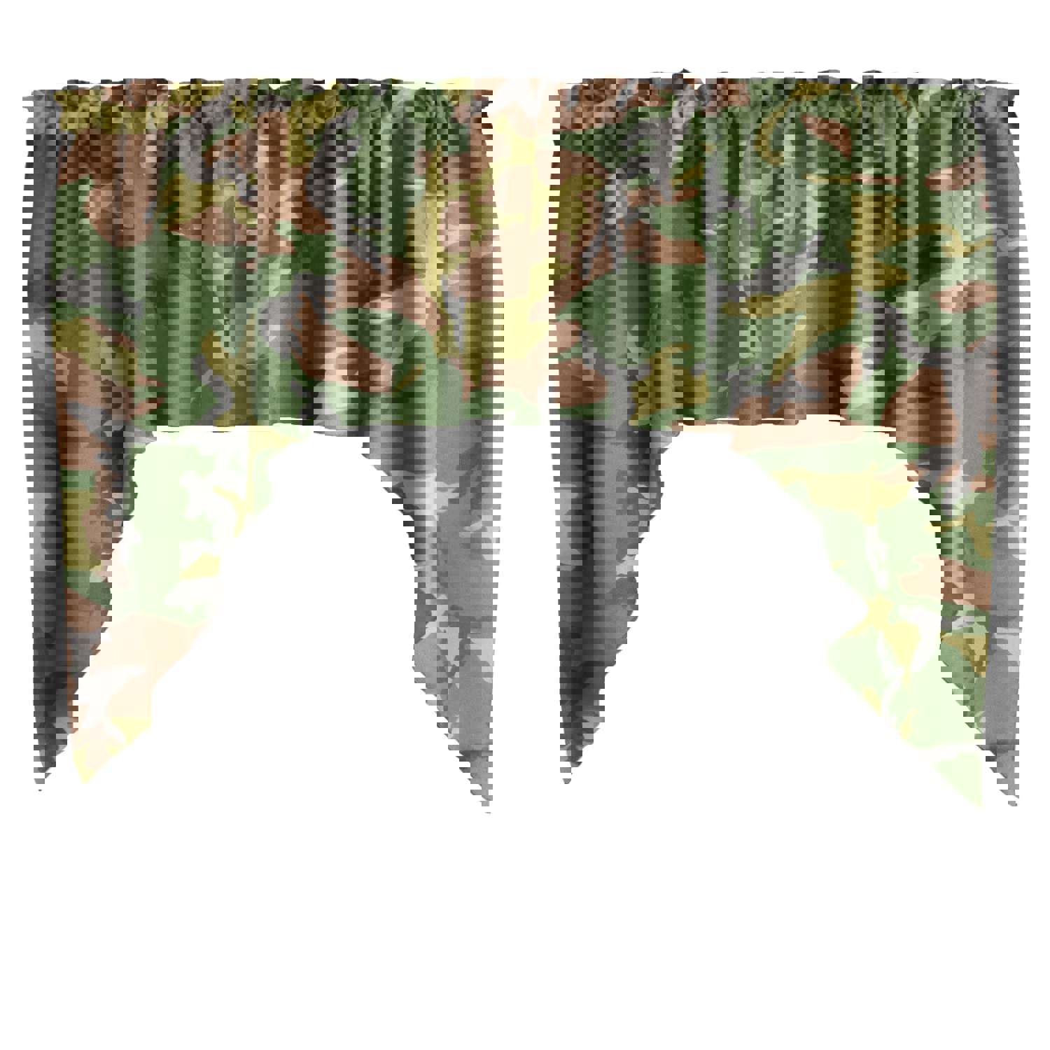 Cotton Camouflage Swag Valance with 58" Width and 36" Height