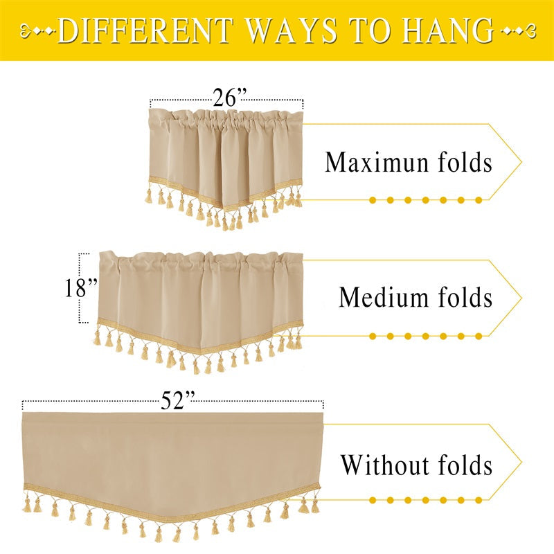 Elegant Window Swag Valances with Rod Pocket for Privacy and Style