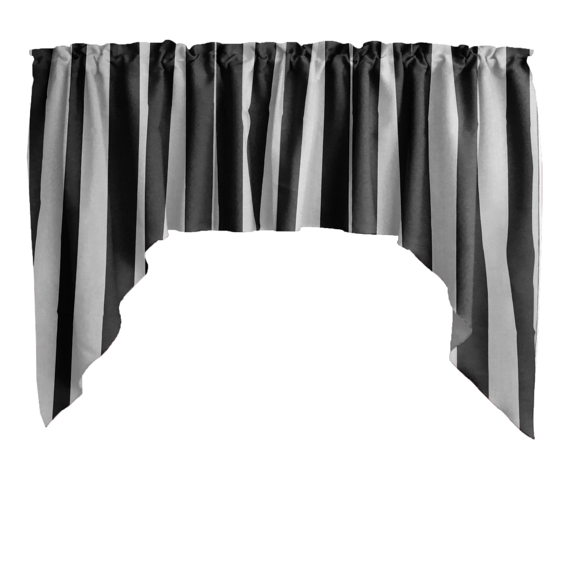Cotton Striped Swag Valance with 2 Inch Pocket, 58" Wide x 36" Tall