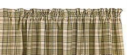 Park Design - Meadow Plaid Unlined Swag Pair - 72 x 36 Inches Farmhouse Country