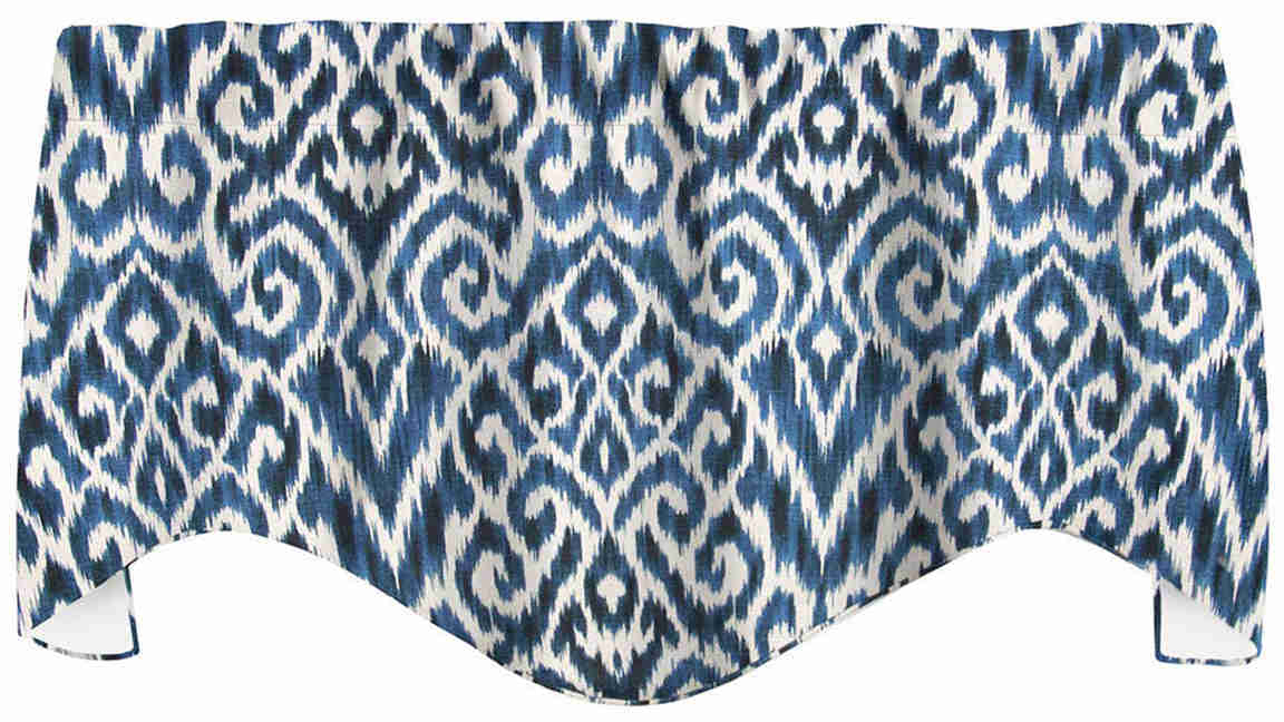 Elegant Ikat Valance Curtains for Kitchen and Living Room