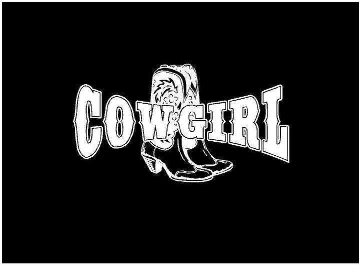 Custom Cowgirl Boots Western Vinyl Car Window Decal