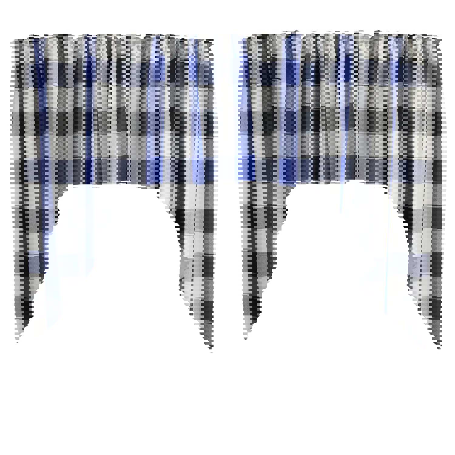 Buffalo Check Poplin Swag Window Valance Set, 72" Wide x 36" Tall