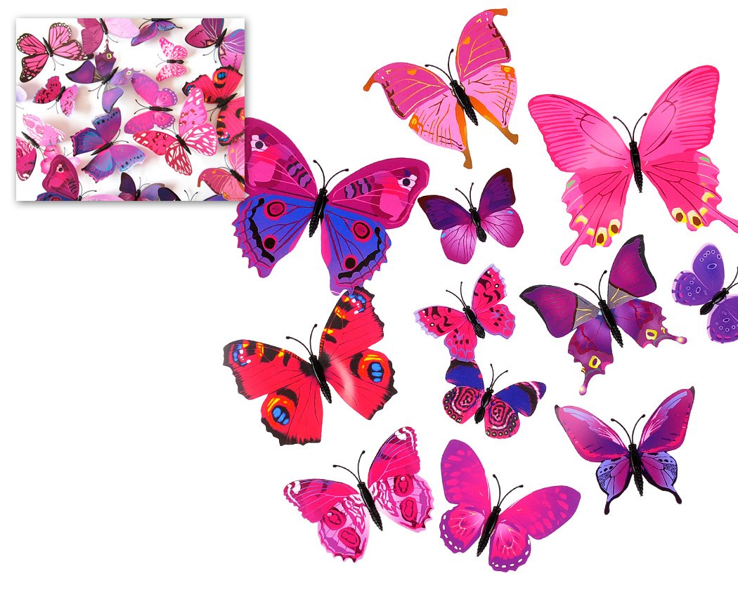 12pcs 3D Removable Butterflies Wall Stickers for Home Decor