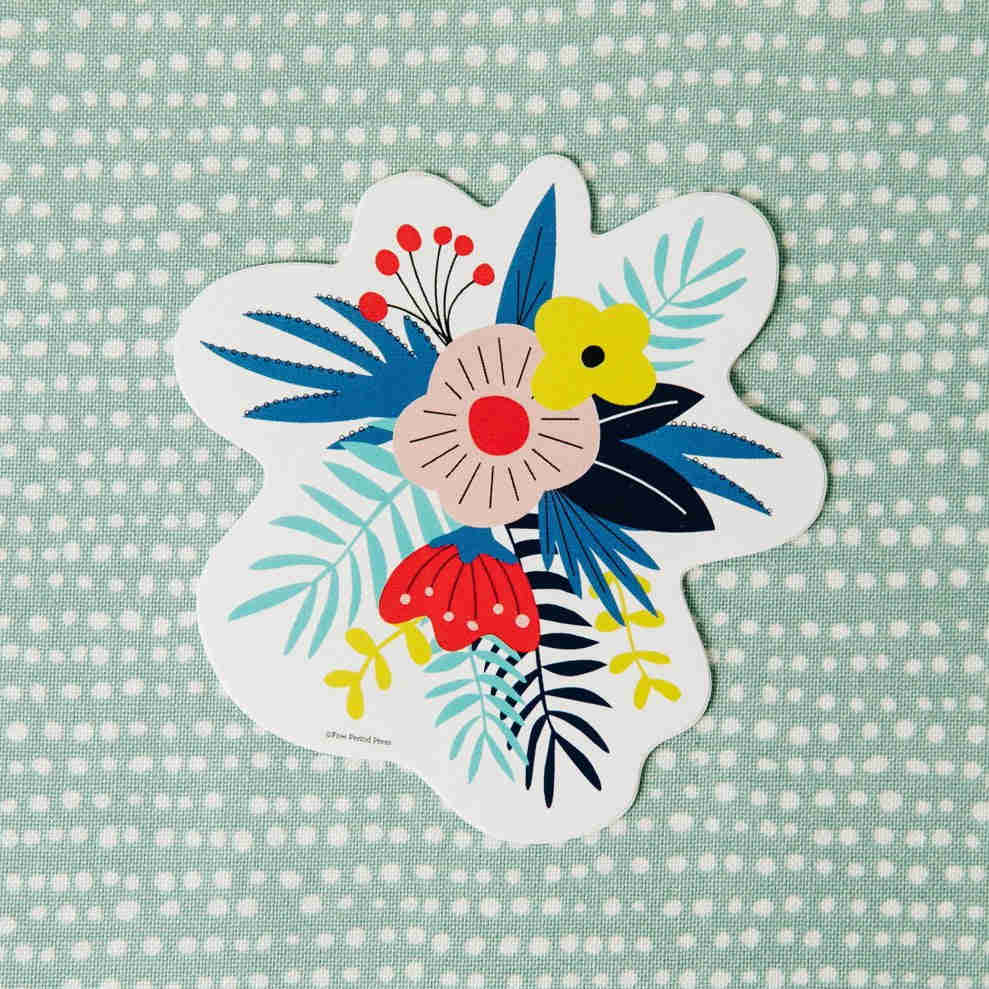 Elegant Botanical Flower Vinyl Decal Sticker