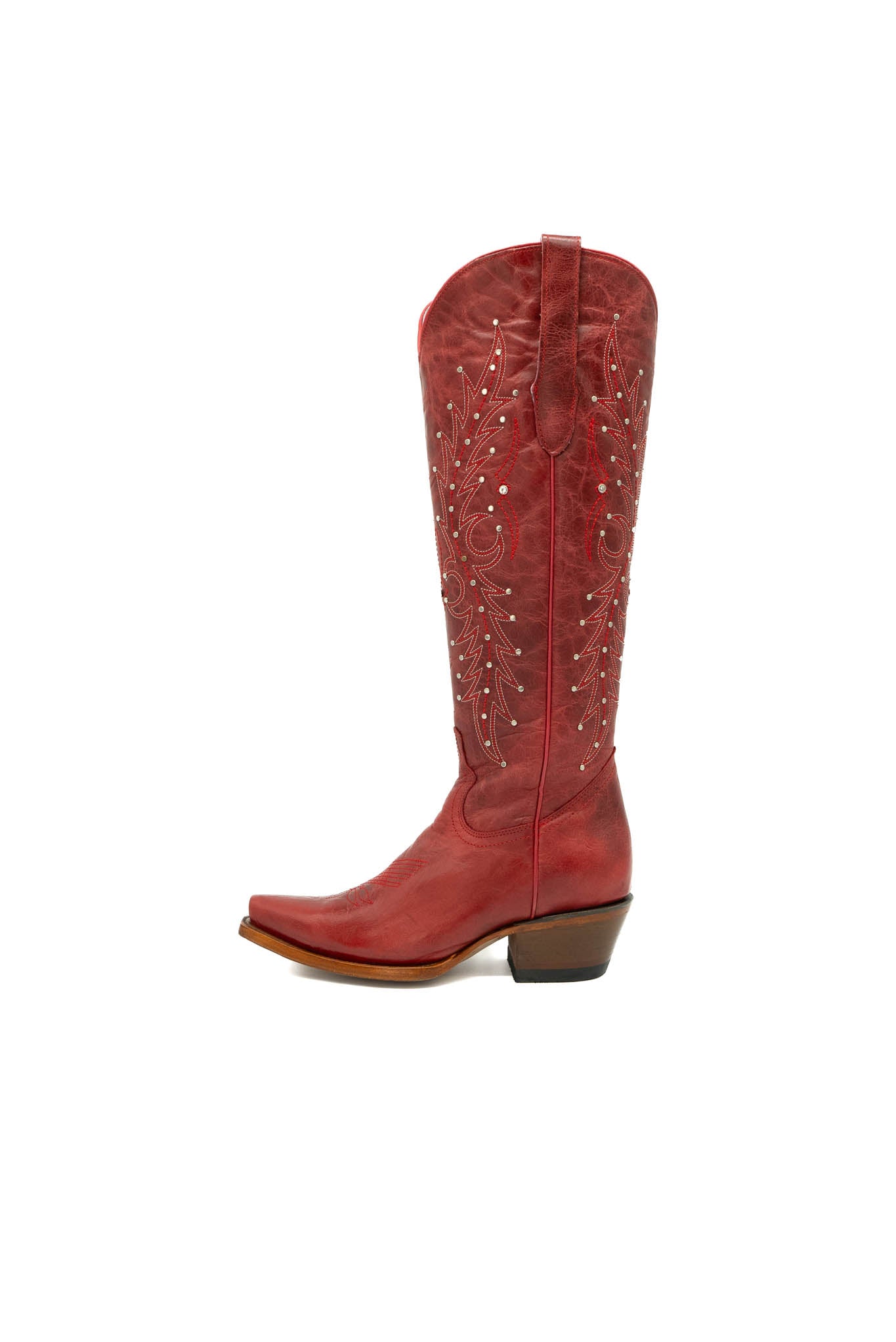 Paulina Snip Toe Tall Cowgirl Boot - Premium Leather, Made in Mexico