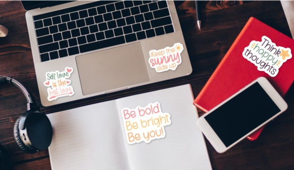 Durable & Inspirational Waterproof Stickers for Personalization