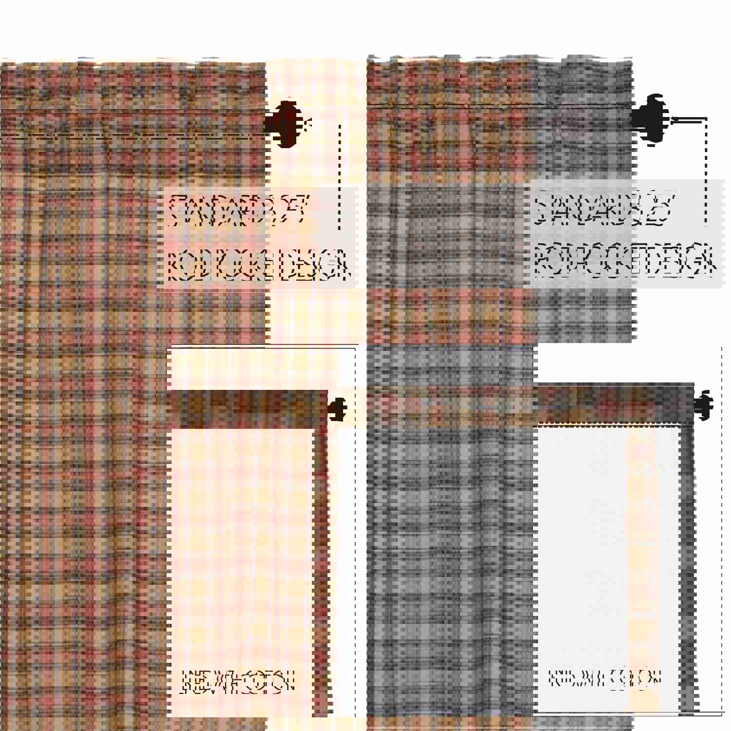 Elegant Rustic Country Style Window Swag Set