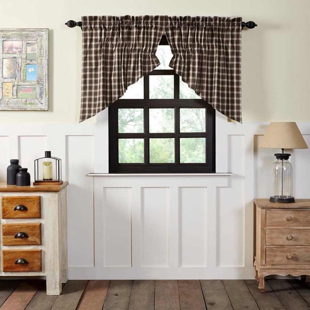 Rory Lined Prairie Swag Curtains Set