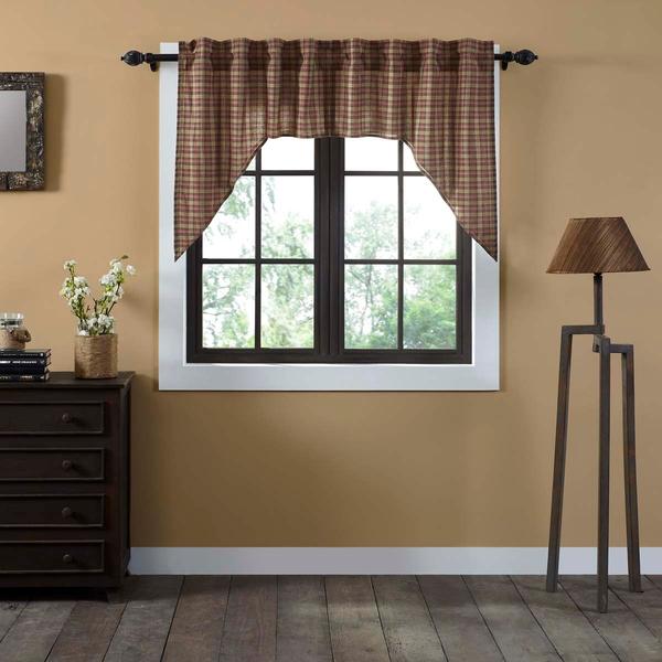 Crosswoods Lined Swag Curtains - Rustic Charm for Your Home