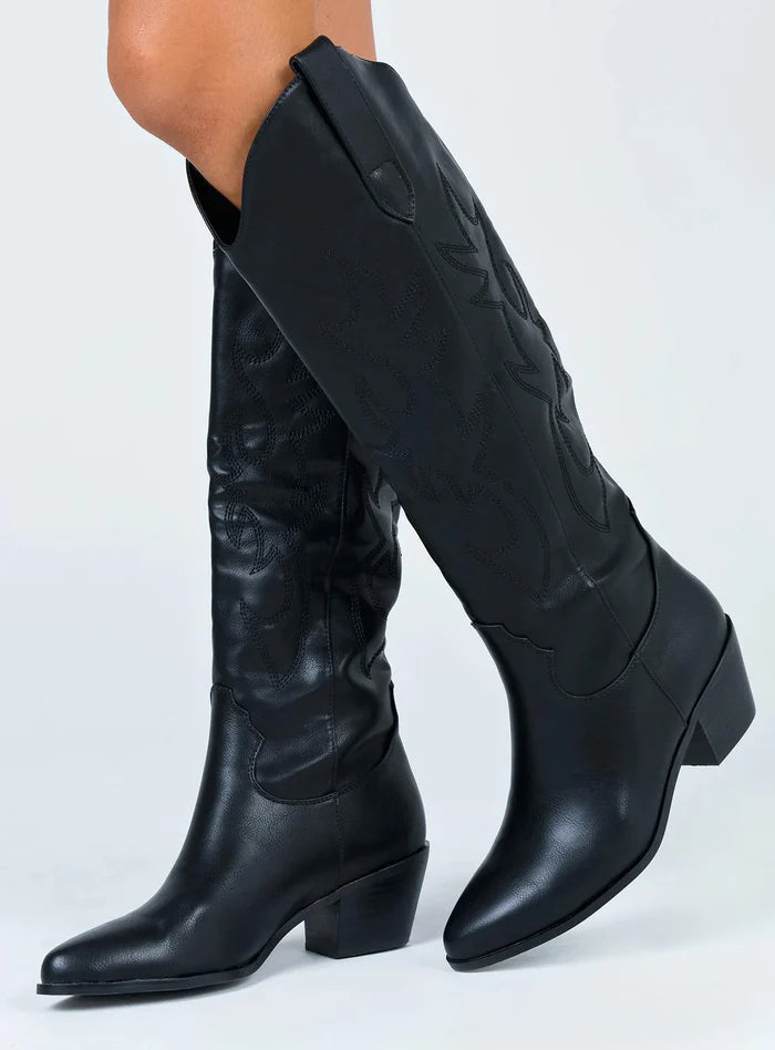 Billini Urson Cowgirl Boots - Black