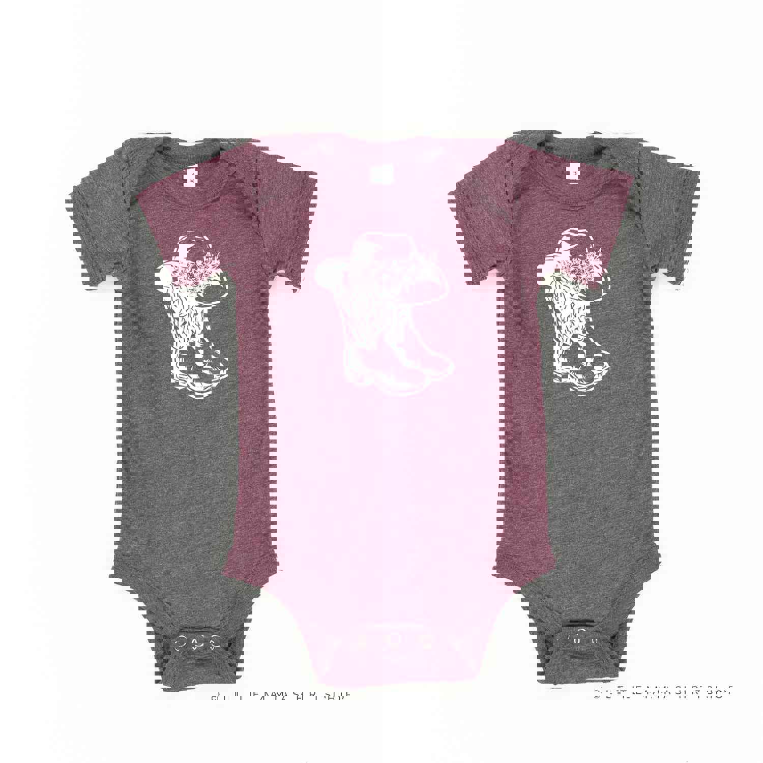 Cowgirl Boots w/ Hat and Flowers - Unisex Child Shirt