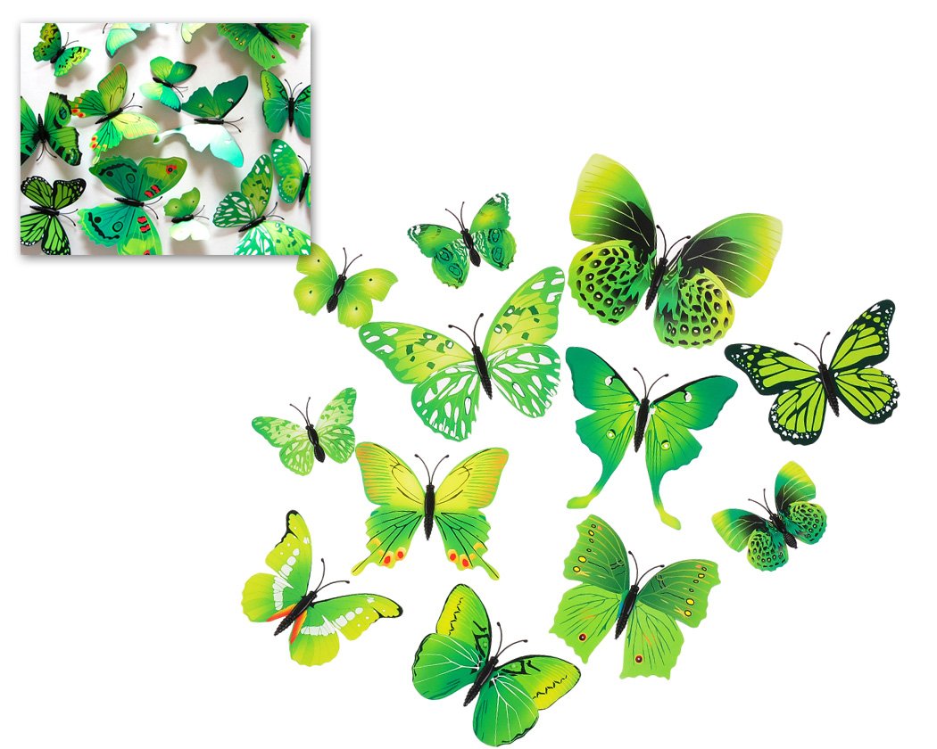 12pcs 3D Removable Butterflies Wall Stickers for Home Decor